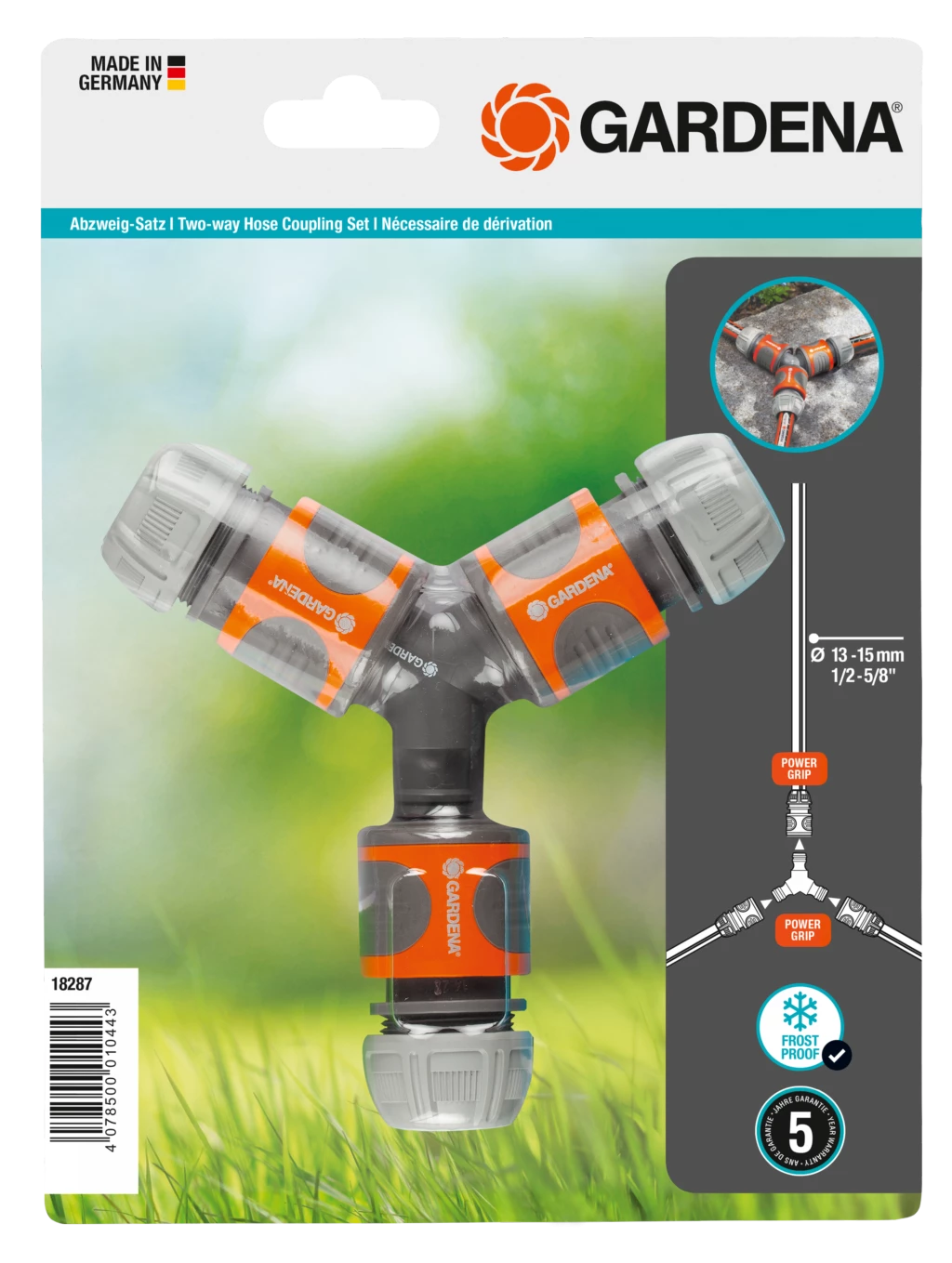 Gardena Raccord Tuyau D'arrosage 18287-20 Kit 3 Voies 13 Mm 1/2 3 Gardena Raccord Tuyau D'arrosage 18287-20 Kit 3 Voies 13 Mm 1/2