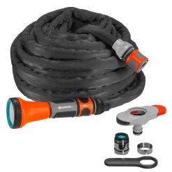 Gardena 18427-20 Kit De 10 M De Tuyau Textile Liano™ Avec Kit De Raccordement Pour Robinets Intérieurs.